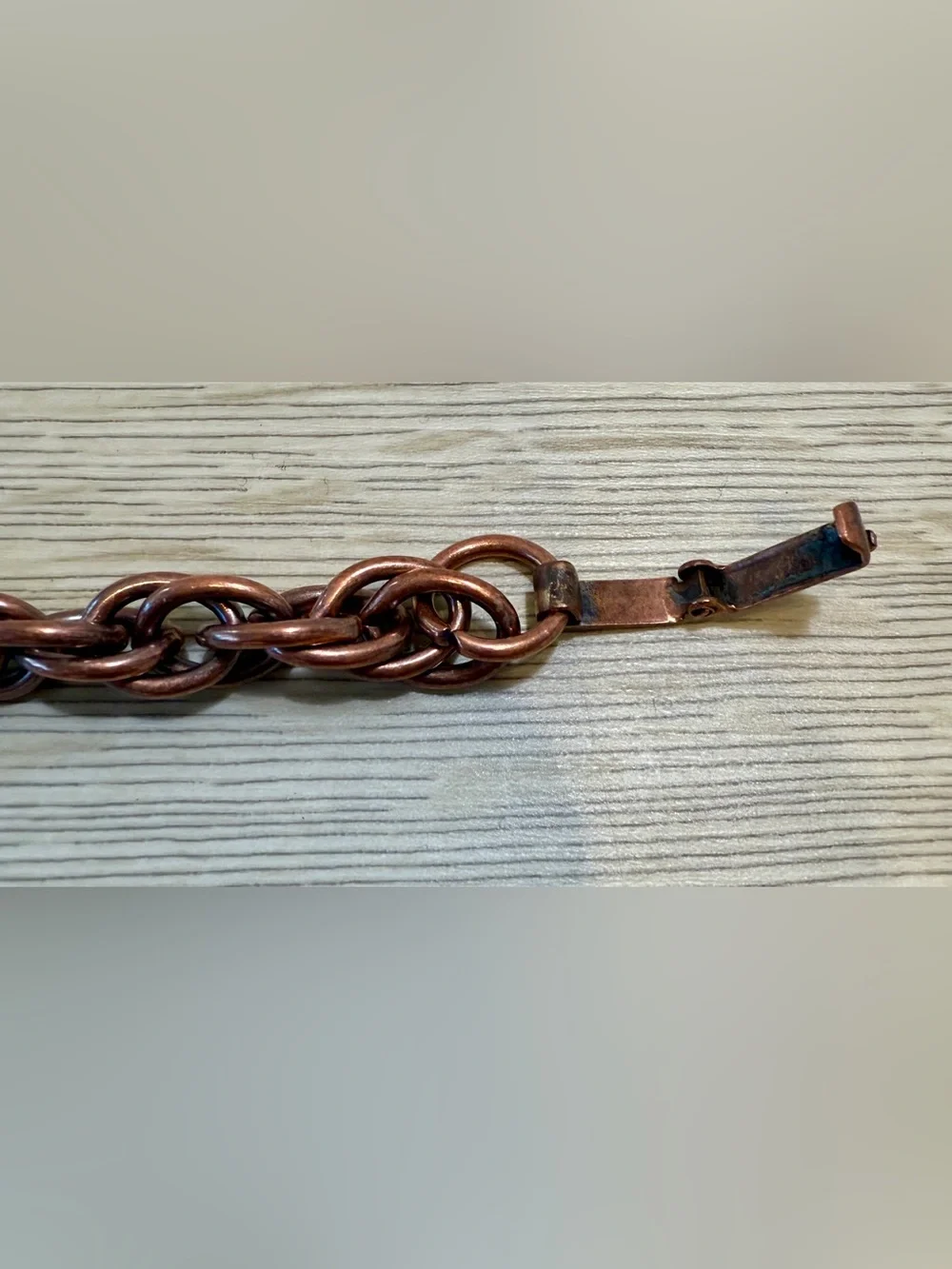 Vintage Copper Links Necklace 19”